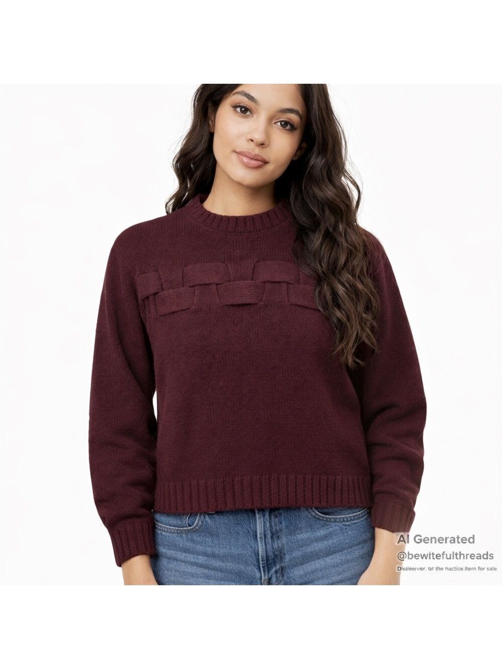 Old Money Mulberry Knit Weave Sweater — Fits M/L